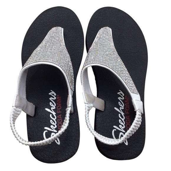 Skechers Cali Meditation Rock Crown Sandals Women’s 7 Rhinestone Yoga Foam - Picture 7 of 11